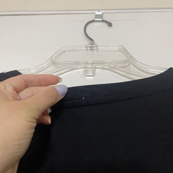 Disney Parks Black split hem scoop neck sequin castle tshirt size XL - Picture 6 of 7